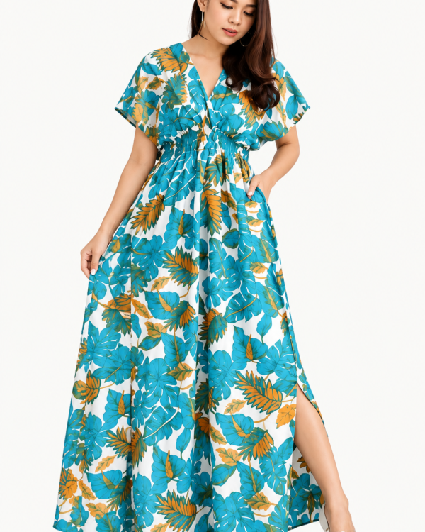 Women's Tropical Floral Maxi Dress