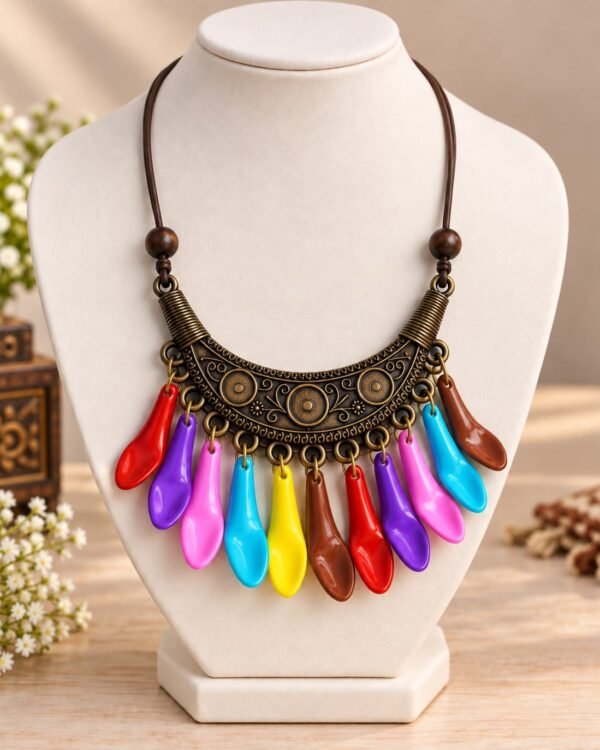 Colorful Boho Statement Necklace