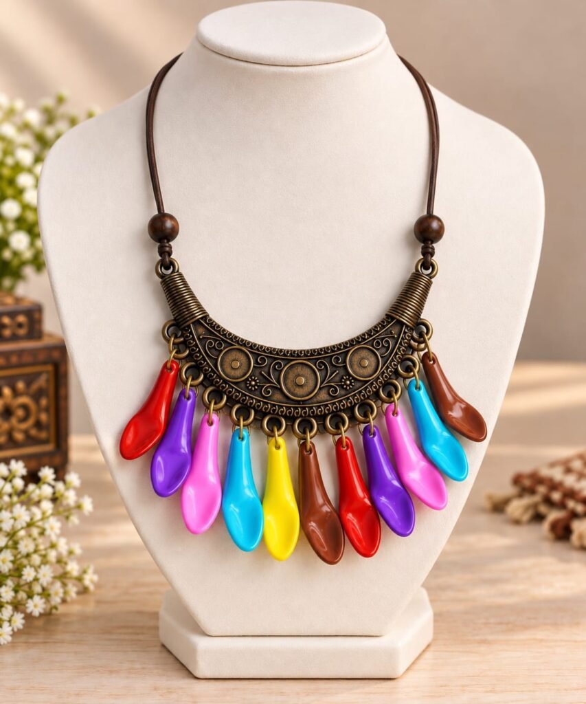 Colorful Boho Statement Necklace