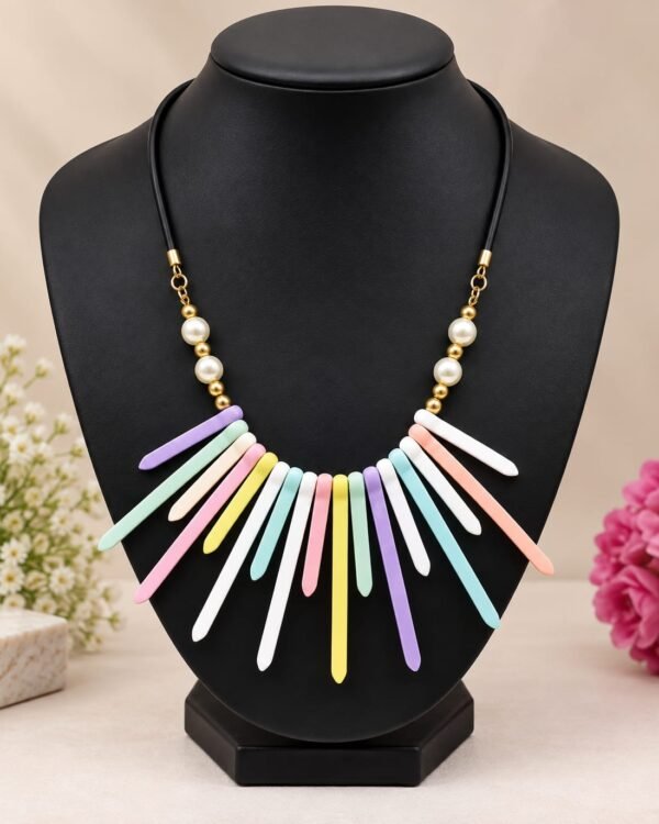 Pastel Rainbow Statement Necklace