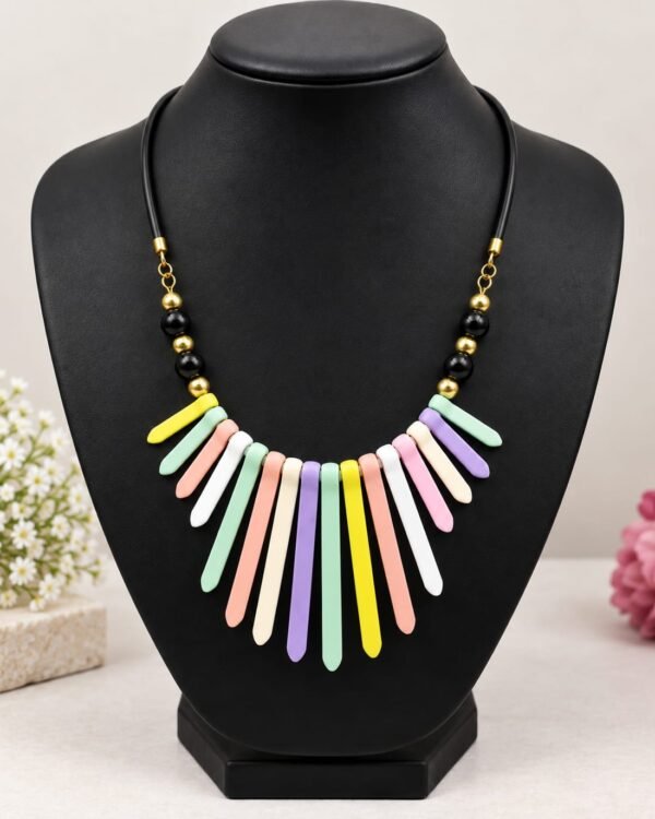 Pastel Multicolor Statement Necklace