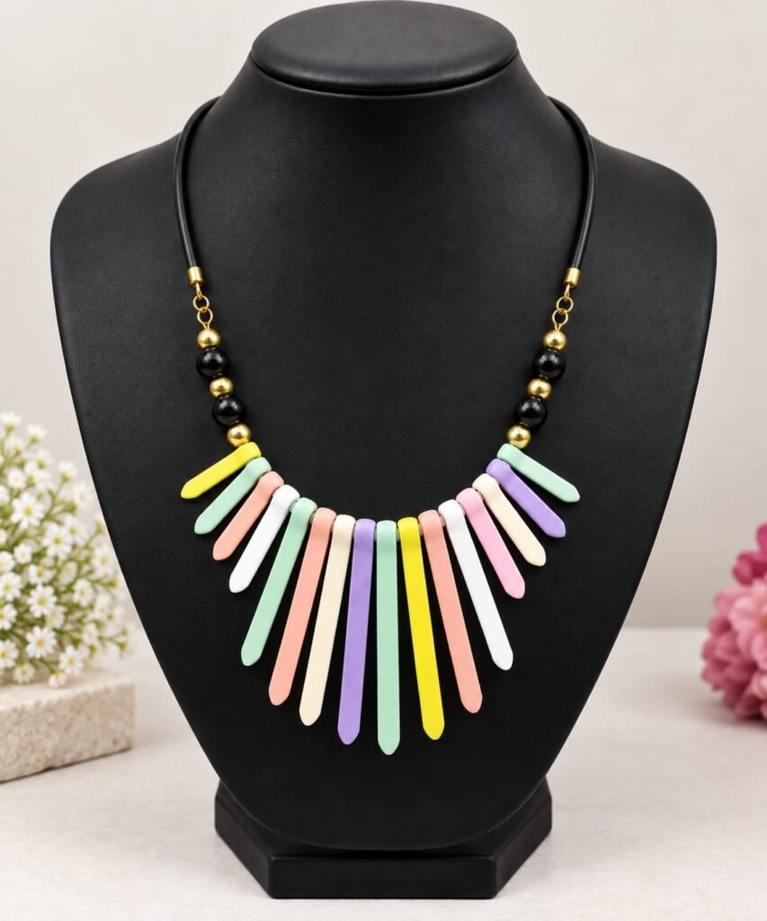 Pastel Multicolor Statement Necklace