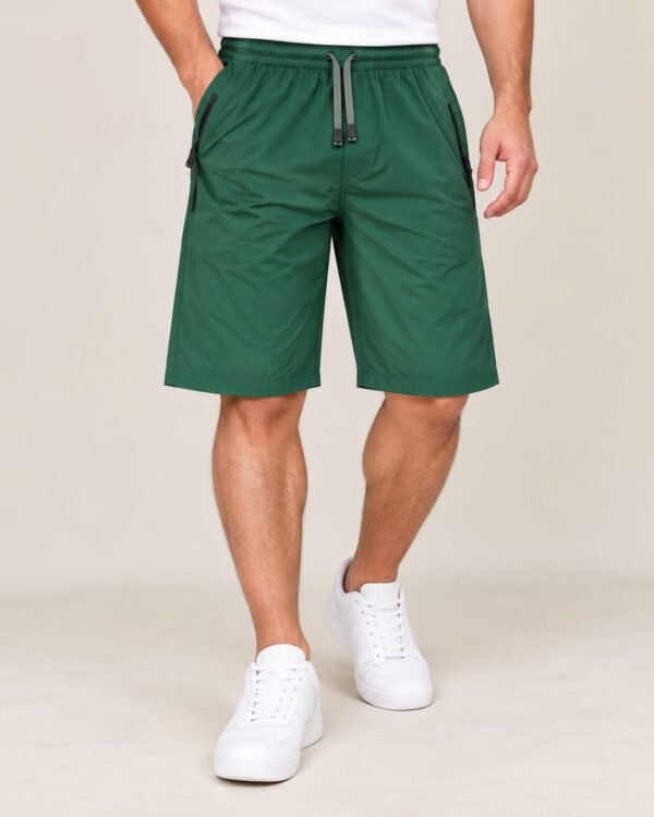 Men’s Olive Green Casual Shorts – Multi-Pocket Everyday Wear