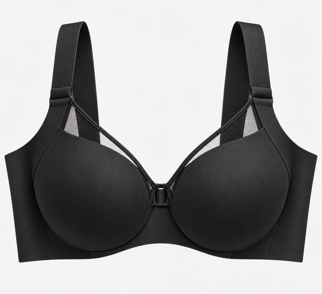Black Front Closure Push-Up Bra