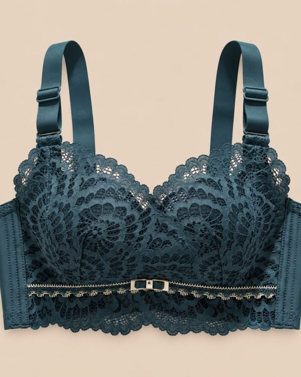 Women’s Teal Floral Lace Underwire Bra