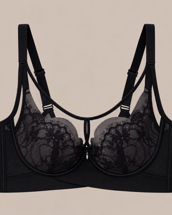 Women’s Black Floral Lace Bra