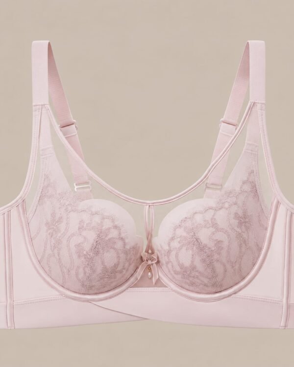 Women’s Pink Floral Lace Bra