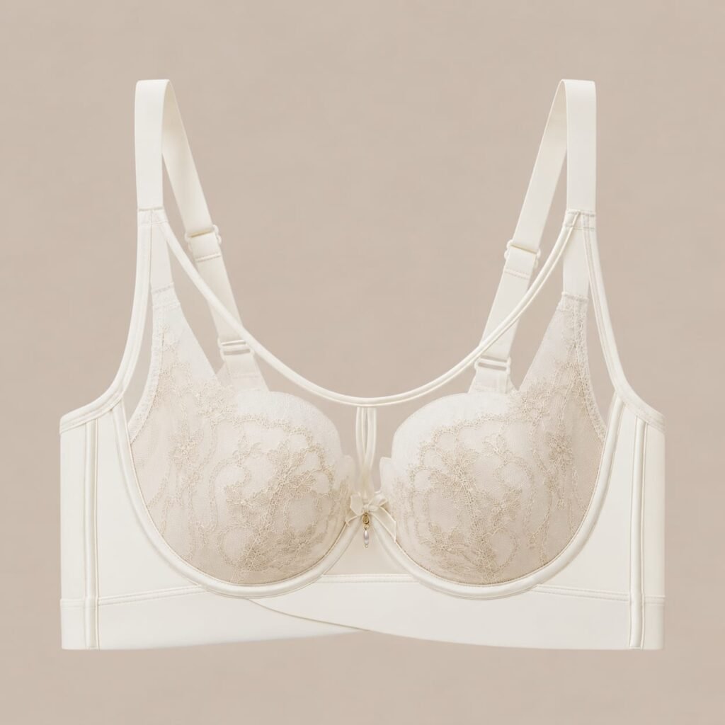 Women’s Ivory Floral Lace Bra