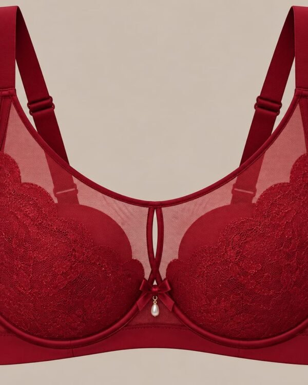 Women’s Burgundy Lace Bra