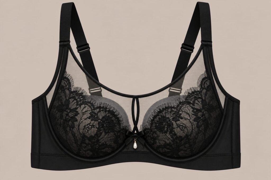 Women’s Black Floral Lace Bra