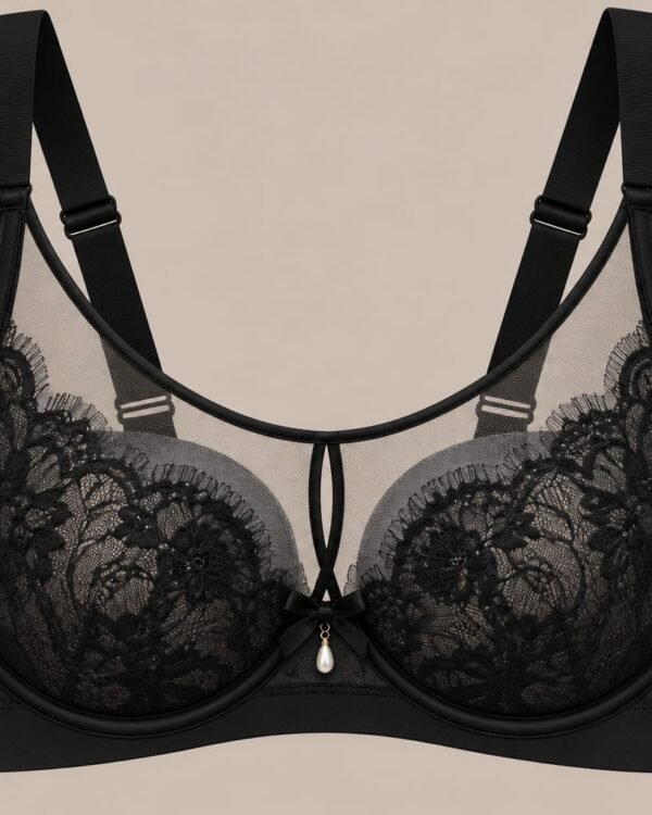 Women’s Black Floral Lace Bra