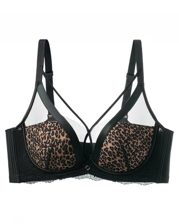 Leopard Print Lace Push-Up Bra